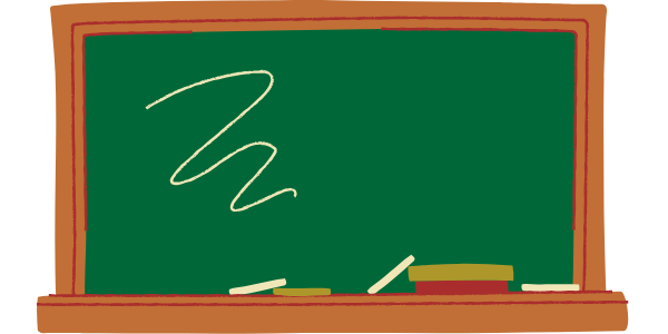Illustration of a chalkboard with a squiggly chalk mark across it. Illustration of a chalkboard with a squiggly chalk mark across it.