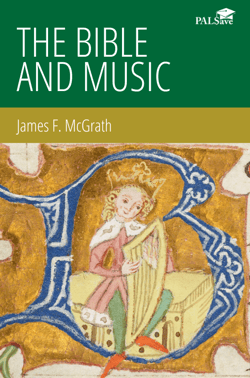 ebook cover for the Bible and Music depicting an artistic image of a Biblical figure playing the harp