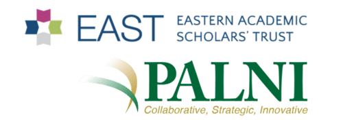 EAST logo and PALNI logo stacked together