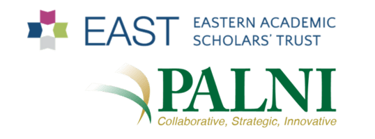 EAST logo and PALNI logo stacked together