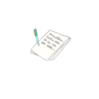 GIF of an animated pen writing non-descript lines on a piece of paper