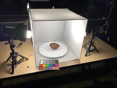 Small bowl inside photogrammetry box