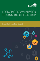 Leveraging Data Visualization to Communicate Effectively book cover with graphic designs representing data, such as cogs, scatter plots and bar charts.