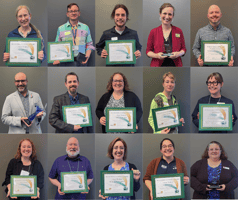 Individual photos of PALNI award winners grouped together in a collage