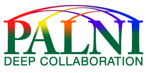 PALNI Deep Collaboration logo in red, yellow, orange, purple, and green