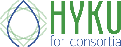 Green and blue Hyku for Consortia logo