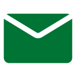 Green icon of an envelope