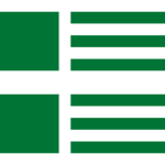 Green icon of a document outline