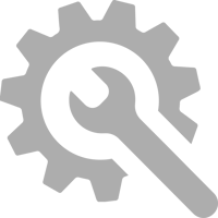 Icon with wrench and gear