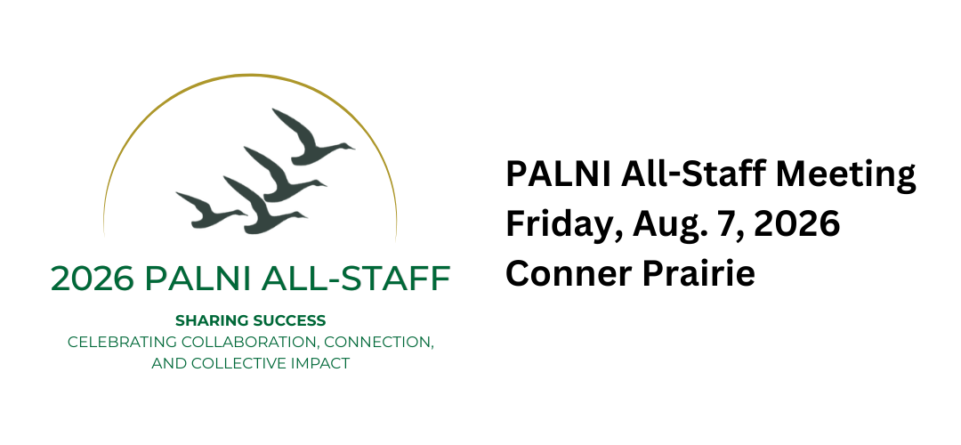 2026 PALNI All-Staff Meeting logo with a flock of four dark green birds flying in formation against a white background. 2026 PALNI All-Staff Meeting logo with a flock of four dark green birds flying in formation against a white background.